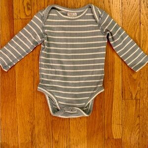 Hanna Andersson Blue and White Striped Bodysuit